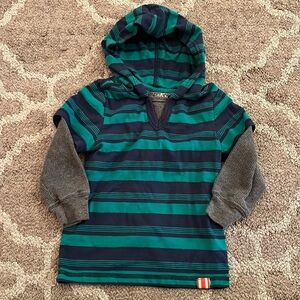 Toddler boys hooded long sleeve shirt